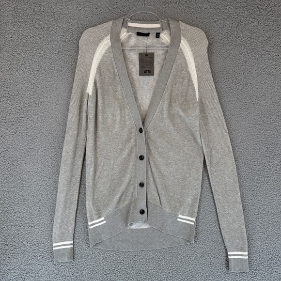 ATM Anthony Thomas Melillo Flax men’s small v-neck long sleeve Cardigan sweater